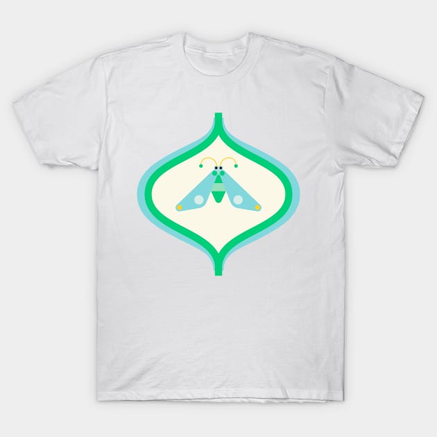 Cute retro blue and green bug T-Shirt by marufemia